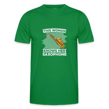 Sax Saxophone Saxophone Musician Jazz - Men's Functional T-Shirt - kelly green - Front - AI Model Male 178 dark (178cm)