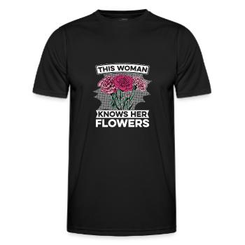 Florist Floristik - Männer Funktions-T-Shirt - Schwarz - Vorne - AI Model Male 178 dark (178cm)