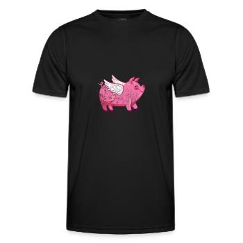 Pig Pig PigLet Sow Pigs Gift - Men's Functional T-Shirt - black - Front - AI Model Male 178 dark (178cm)