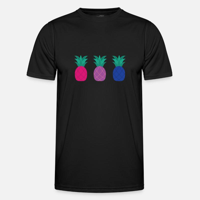 Bisexual Pineapple Bisexual Pineapple - Men's Functional T-Shirt - black