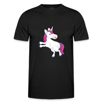 Bisexual Unicorn Bisexual - Men's Functional T-Shirt - black - Front - AI Model Male 178 dark (178cm)