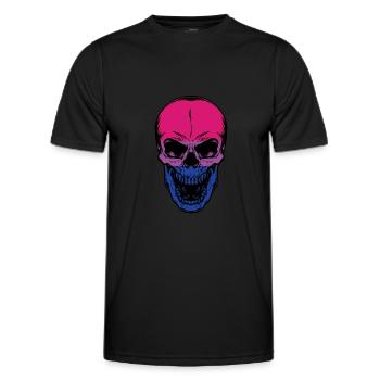 Crâne bisexuel Crâne bisexuel - T-shirt sport Homme - noir - Devant - AI Model Male 178 dark (178cm)