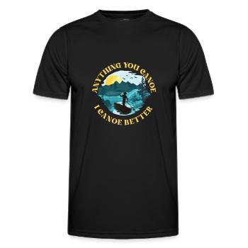 Canoe Canoeing Anything You Canoe - Men's Functional T-Shirt - black - Front - AI Model Male 178 dark (178cm)