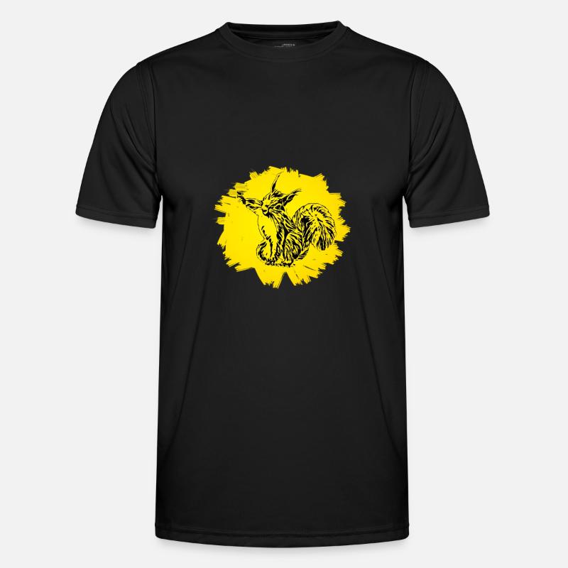 Eichhörnchen - Männer Funktions-T-Shirt - Schwarz