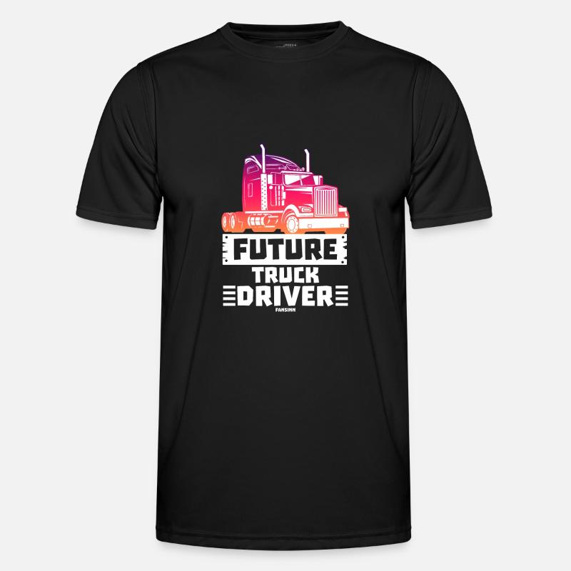 Future Truck Driver - Männer Funktions-T-Shirt - Schwarz