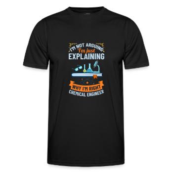 Chemical Engineer Chemical Engineering Science - Men's Functional T-Shirt - black - Front - AI Model Male 178 dark (178cm)