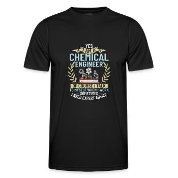 Chemical Engineer Chemical Engineering Science - Men's Functional T-Shirt - black - Front - AI Model Male 178 dark (178cm)
