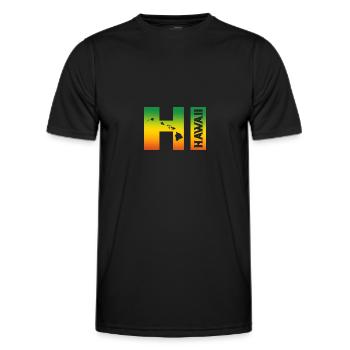 Hawaï - T-shirt sport Homme - noir - Devant - AI Model Male 178 dark (178cm)