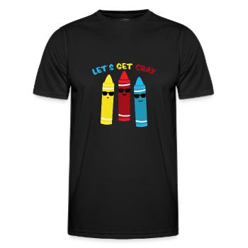 Crayons de cire peinture au crayon à la craie - T-shirt sport Homme - noir - Devant - AI Model Male 178 dark (178cm)