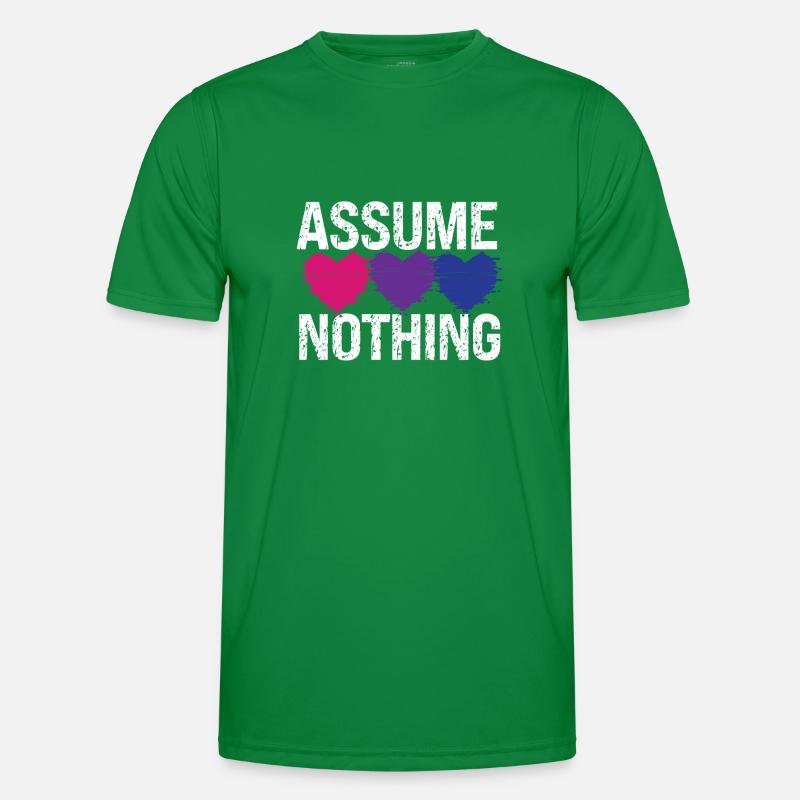 Bisexual Bi Pride Flag Assume Männer Funktions-T-Shirt