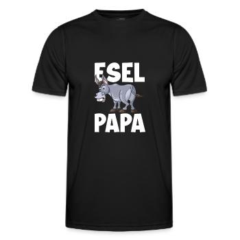 Esel Papa Eselliebhaber Esel Esel - Männer Funktions-T-Shirt - Schwarz - Vorne - AI Model Male 178 dark (178cm)