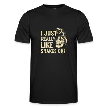 Serpent Serpent Serpent - T-shirt sport Homme - noir - Devant - AI Model Male 178 dark (178cm)