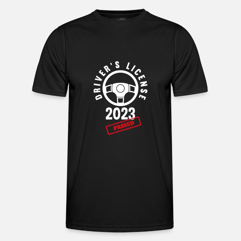 Driver's License Passed Gift - Men's Functional T-Shirt - black