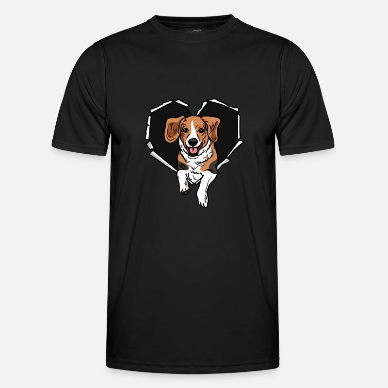 Crack Beagle Torn Hole Dog Face Men's Functional T-Shirt
