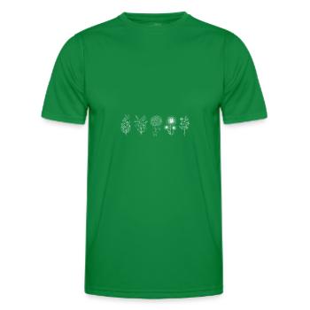 Wildflowers - Men's Functional T-Shirt - kelly green - Front - AI Model Male 178 dark (178cm)