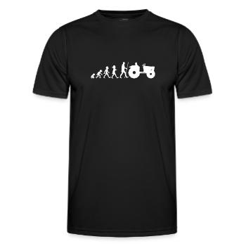 Farmer Rancher Drive Evolution Of Tractor - Men's Functional T-Shirt - black - Front - AI Model Male 178 dark (178cm)