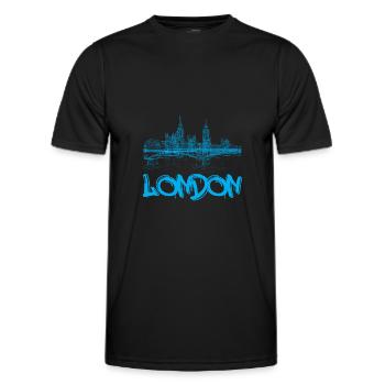 London - Männer Funktions-T-Shirt - Schwarz - Vorne - AI Model Male 178 dark (178cm)