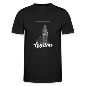 London - Männer Funktions-T-Shirt - Schwarz - Vorne - AI Model Male 178 dark (178cm)