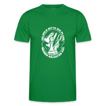 Pièce d’échecs - T-shirt sport Homme - vert - Devant - AI Model Male 178 dark (178cm)