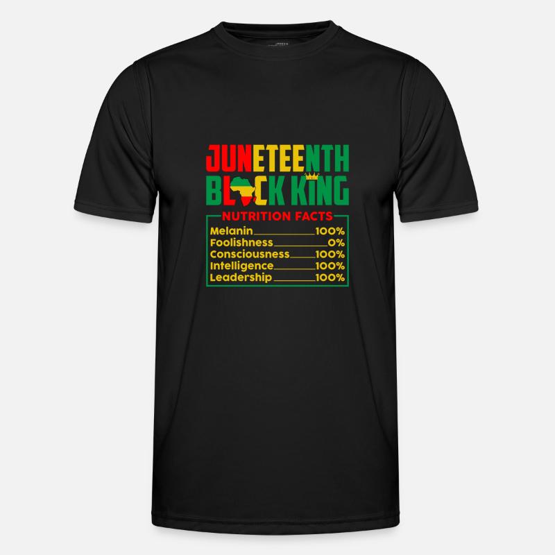 Juneteenth Black King Melanin 100% Afrocentric Männer Funktions-T-Shirt