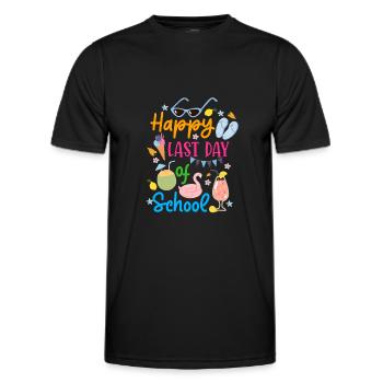 Happy Last Day of School Summer Break - Men's Functional T-Shirt - black - Front - AI Model Male 178 dark (178cm)