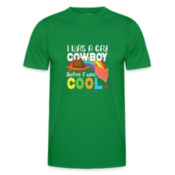 Cowboy Barn Bull Rider Rodeo Country Western - T-shirt sport Homme - vert - Devant - AI Model Male 178 dark (178cm)