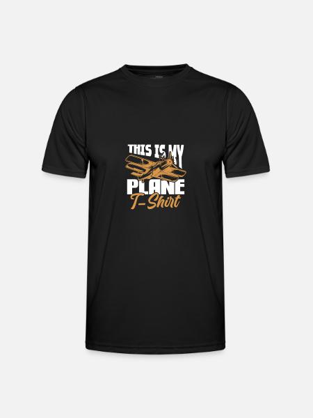 Pilot Airplane Flying Flyer Gift - Men's Functional T-Shirt - black