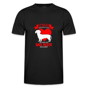 Dackel sind auf das Beste Reduziert Dackel Geschen - Männer Funktions-T-Shirt - Schwarz - Vorne - AI Model Male 178 dark (178cm)