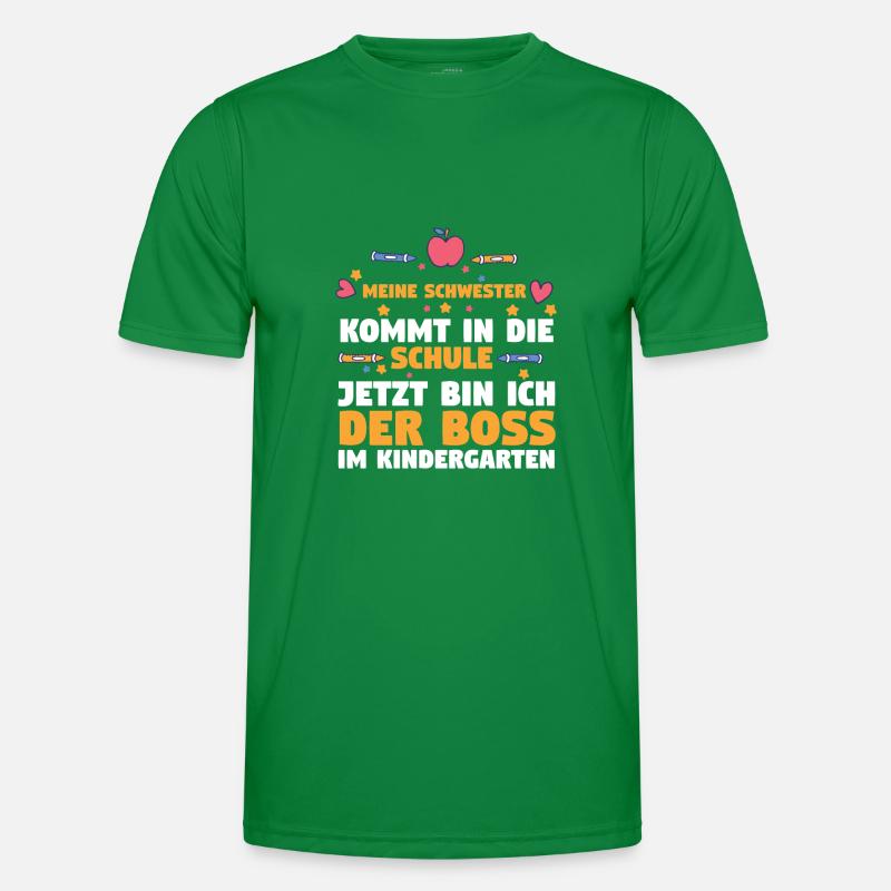Schulkind Kindergarten Schwester Einschulung Schul Männer Funktions-T-Shirt