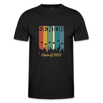 Classe Senior De 2022 Vintage Rétro - T-shirt sport Homme - noir - Devant - AI Model Male 178 dark (178cm)