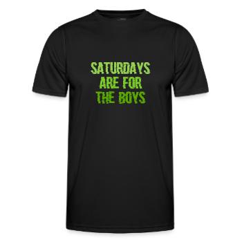 Saturdays Are For The Boys Matching Father Day - Men's Functional T-Shirt - black - Front - AI Model Male 178 dark (178cm)
