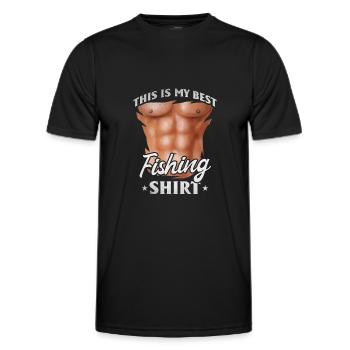 C'est ma meilleure chemise de pêche pêcheur pêche drôle - T-shirt sport Homme - noir - Devant - AI Model Male 178 dark (178cm)
