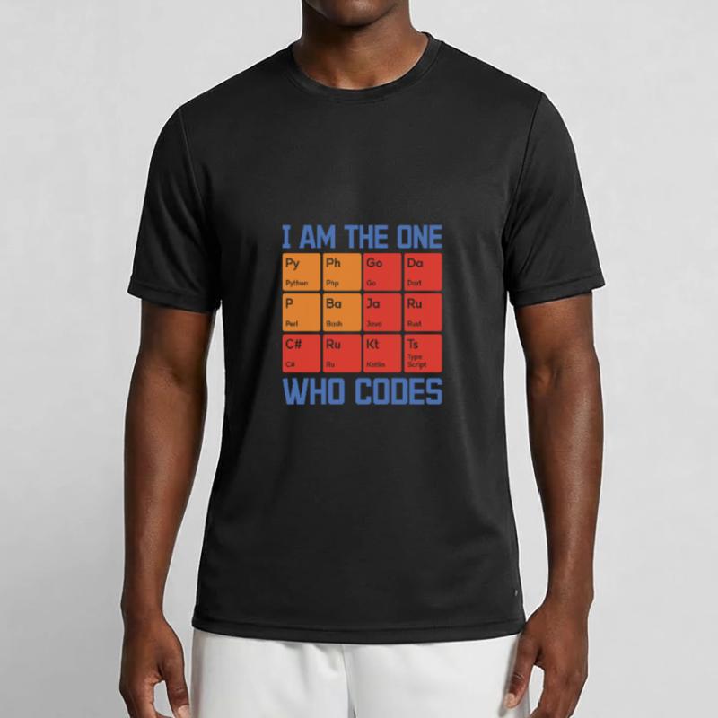 I Am The One Who Codes Programming Programmer Nerd Männer Funktions-T-Shirt
