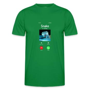Serpent Serpent Téléphone Affichage Serpent - T-shirt sport Homme - vert - Devant - AI Model Male 178 dark (178cm)