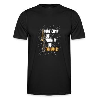 Trombone - Men's Functional T-Shirt - black - Front - AI Model Male 178 dark (178cm)