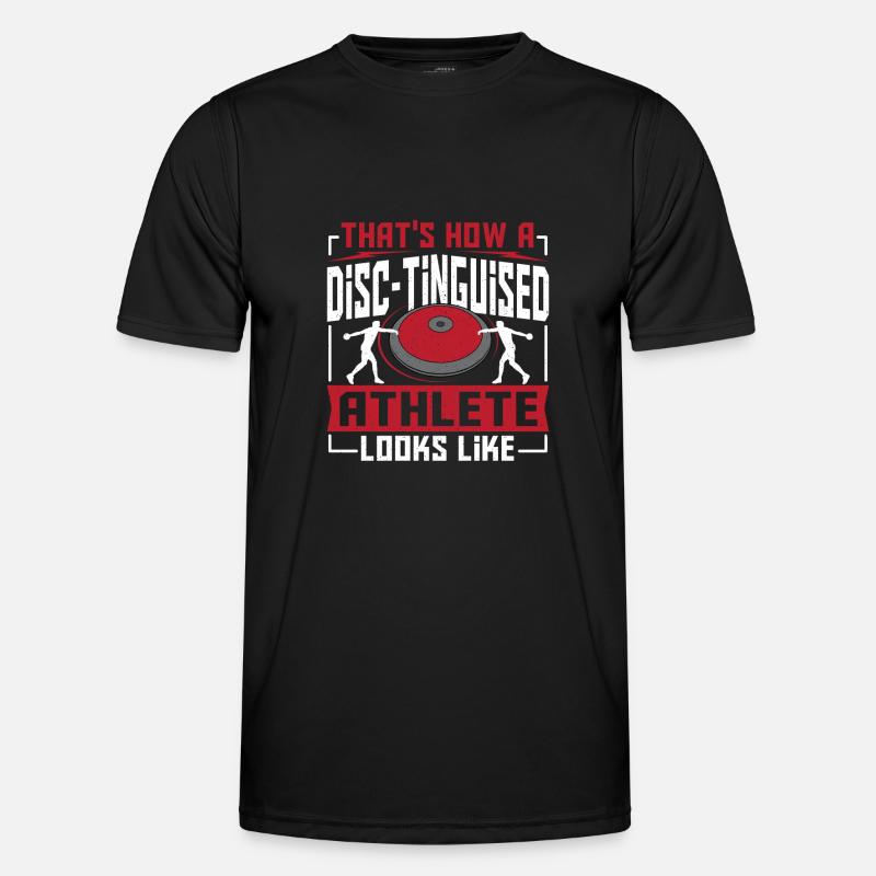Diskus Leichtathletik Diskus Athlet Diskuswurf - Männer Funktions-T-Shirt - Schwarz