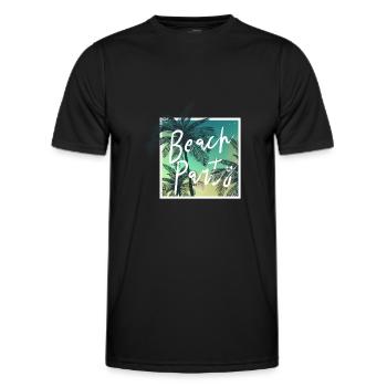 party beach Design pour un peuple qui cherche la fête - T-shirt sport Homme - noir - Devant - AI Model Male 178 dark (178cm)