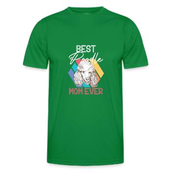 Meilleur caniche maman jamais chiot Pet Hundel - T-shirt sport Homme - vert - Devant - AI Model Male 178 dark (178cm)