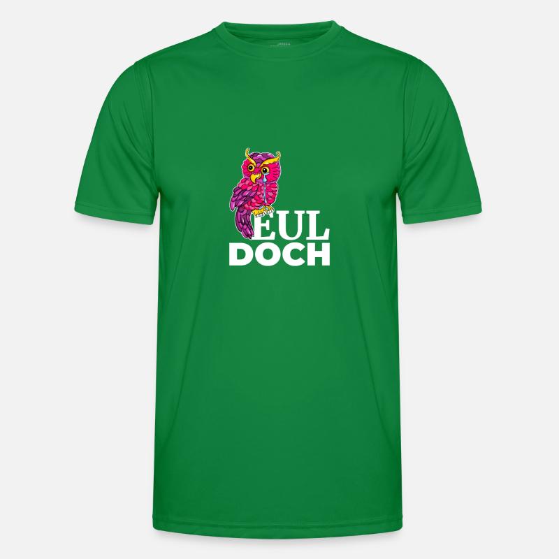Eul Doch Pinke Eule sitzt auf Spruch Eul Doch und Männer Funktions-T-Shirt