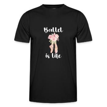Cadeau de danseuse de ballet ballerine danseuse de ballet - T-shirt sport Homme - noir - Devant - AI Model Male 178 dark (178cm)