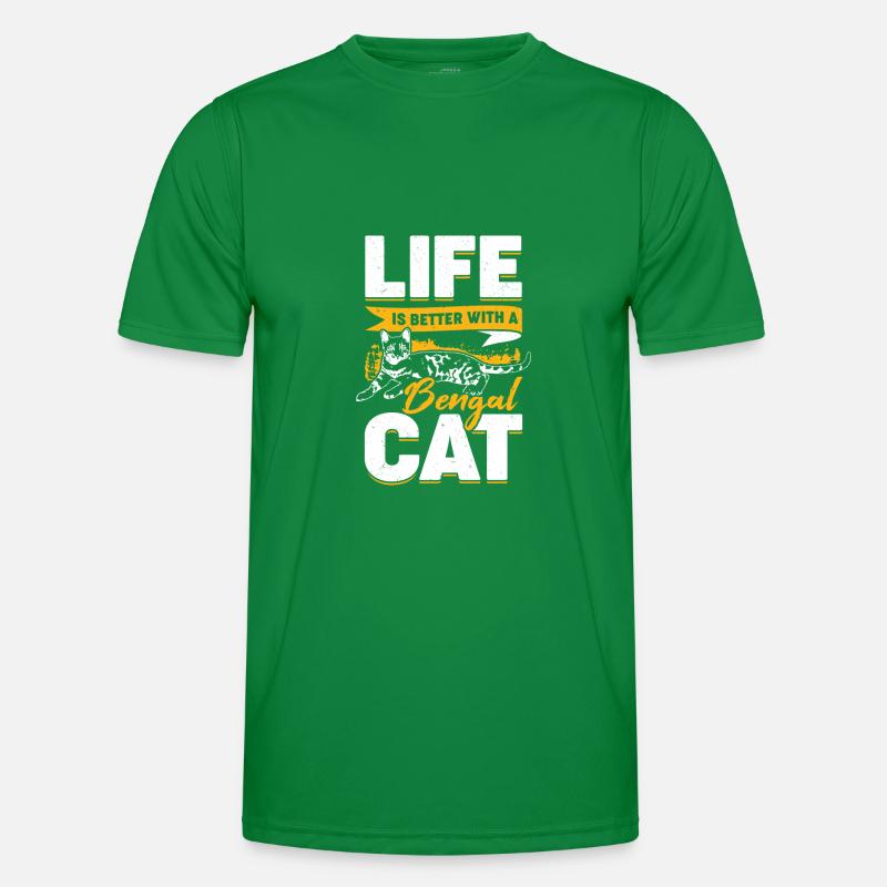 Bengal Cat Leopard Chat Cadeau T-shirt sport Homme