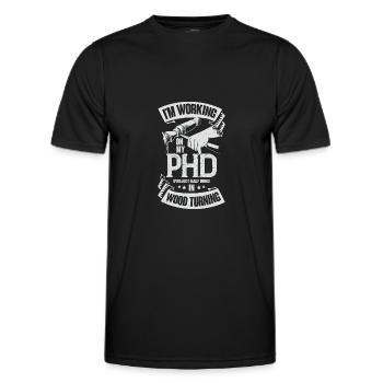 Turning Wood Wood Turning Bench Turner Gift - Men's Functional T-Shirt - black - Front - AI Model Male 178 dark (178cm)