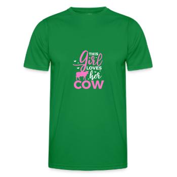Vache - T-shirt sport Homme - vert - Devant - AI Model Male 178 dark (178cm)