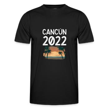 Cancun 2022 - Men's Functional T-Shirt - black - Front - AI Model Male 178 dark (178cm)