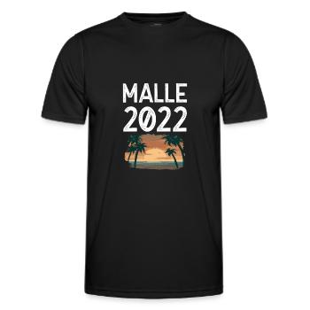 Malle 2022 - Men's Functional T-Shirt - black - Front - AI Model Male 178 dark (178cm)