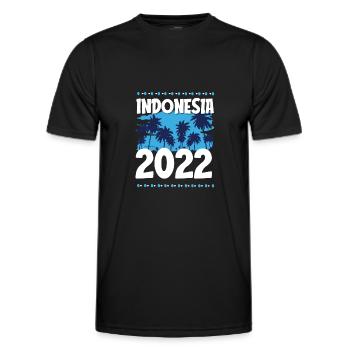 Indonesia 2022 - Men's Functional T-Shirt - black - Front - AI Model Male 178 dark (178cm)