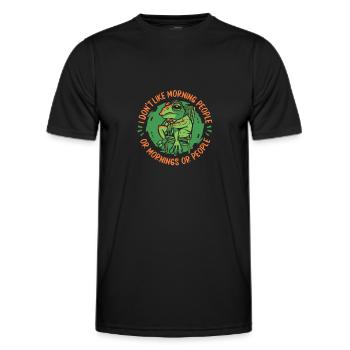 Grenouille Grenouilles Amphibien - T-shirt sport Homme - noir - Devant - AI Model Male 178 dark (178cm)