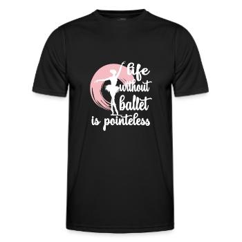 Cadeau de danseuse de ballet ballerine danseuse de ballet - T-shirt sport Homme - noir - Devant - AI Model Male 178 dark (178cm)