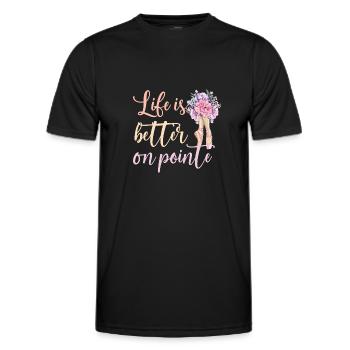 Balletttänzerin Ballerina Balletttanz Ballerina - Männer Funktions-T-Shirt - Schwarz - Vorne - AI Model Male 178 dark (178cm)