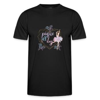 Danseuse de ballet ballerine danseuse de ballet - T-shirt sport Homme - noir - Devant - AI Model Male 178 dark (178cm)